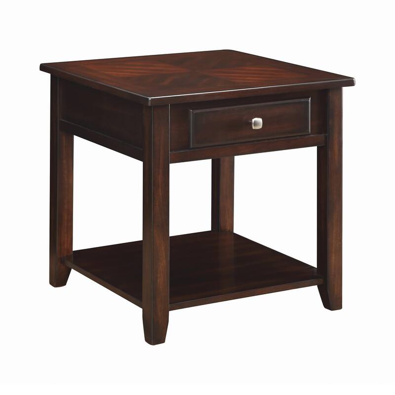 Narona Walnut Square 1-shelf End Table