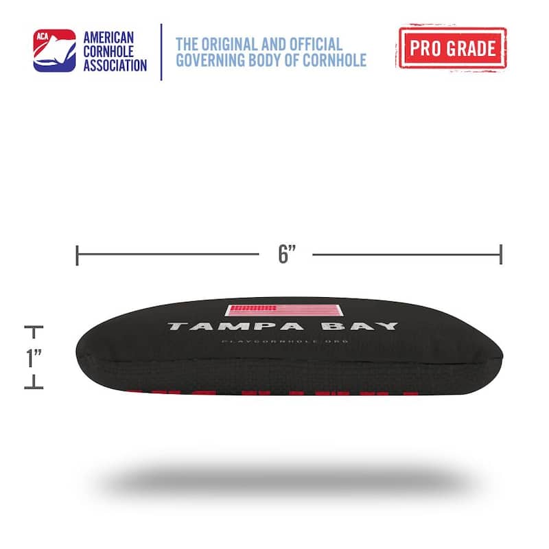 Tampa Bay Football Black Dual Sided Cornhole Bags