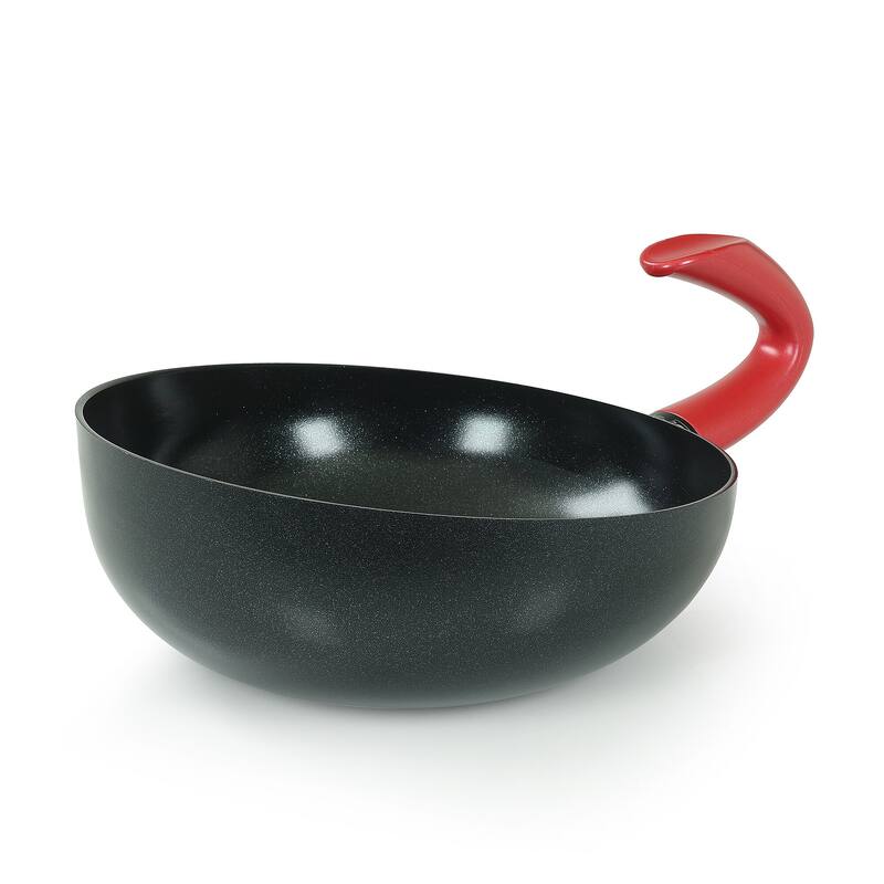Flonal 11" Forged Aluminum Non-Stick Sloped Wok Pan