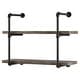 preview thumbnail 1 of 4, Danya B. 2-tier Industrial Pipe Wall Shelf Brown