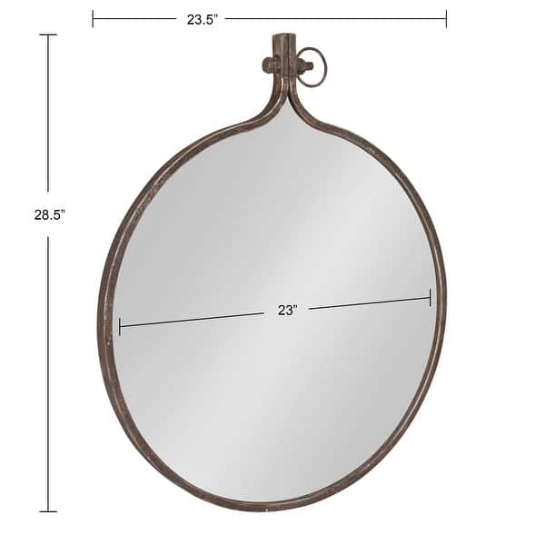 dimension image slide 3 of 11, Kate and Laurel Yitro Round Wall Mirror