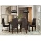 preview thumbnail 49 of 111, WYNDENHALL Normandy Transitional Parson Dining Chair (Set of 2) - 18.1"w x 18.5" d x 39.4" h Distressed Brown