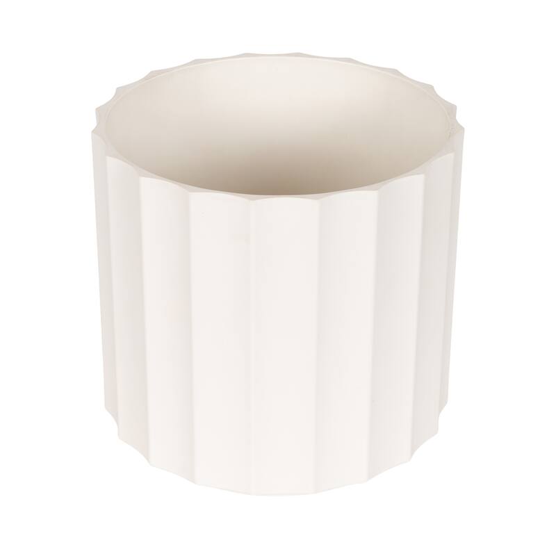 Kate and Laurel Jibbs Round Planter - 10x10x10 - White - 10x10x10