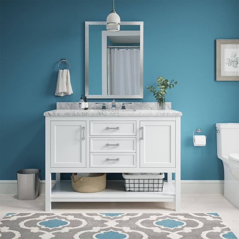 Design Element Affinity 49" Single Sink Vanity - White