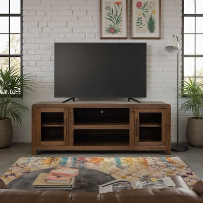 Bridgevine Home Haven 65 inch TV Stand, for TVs up to 75 inches, No Assembly Required