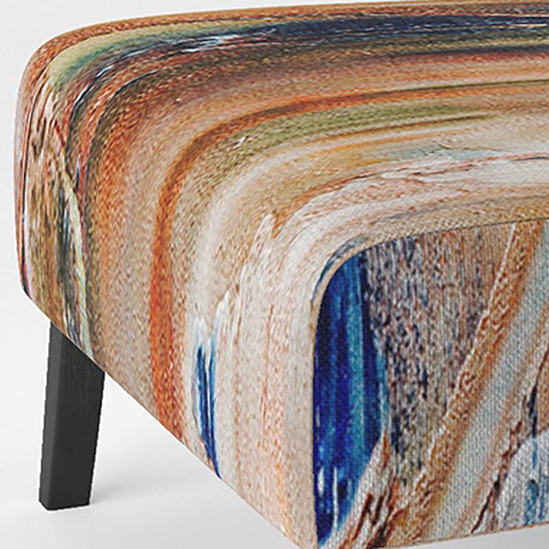 Designart "Colorful Abstract Painting Strokes II" Upholstered Modern Accent Chair and Arm Chair