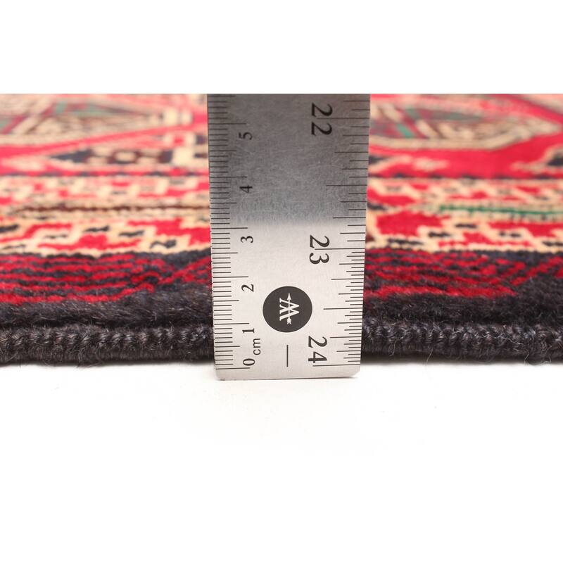 ECARPETGALLERY Hand-knotted Teimani Red Wool Rug - 2'8 x 4'9