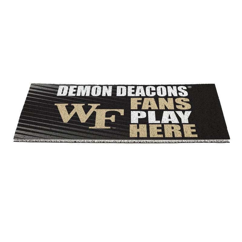28 in. x 16 in. Wake Forest University "Fans Play Here" PVC Door Mat