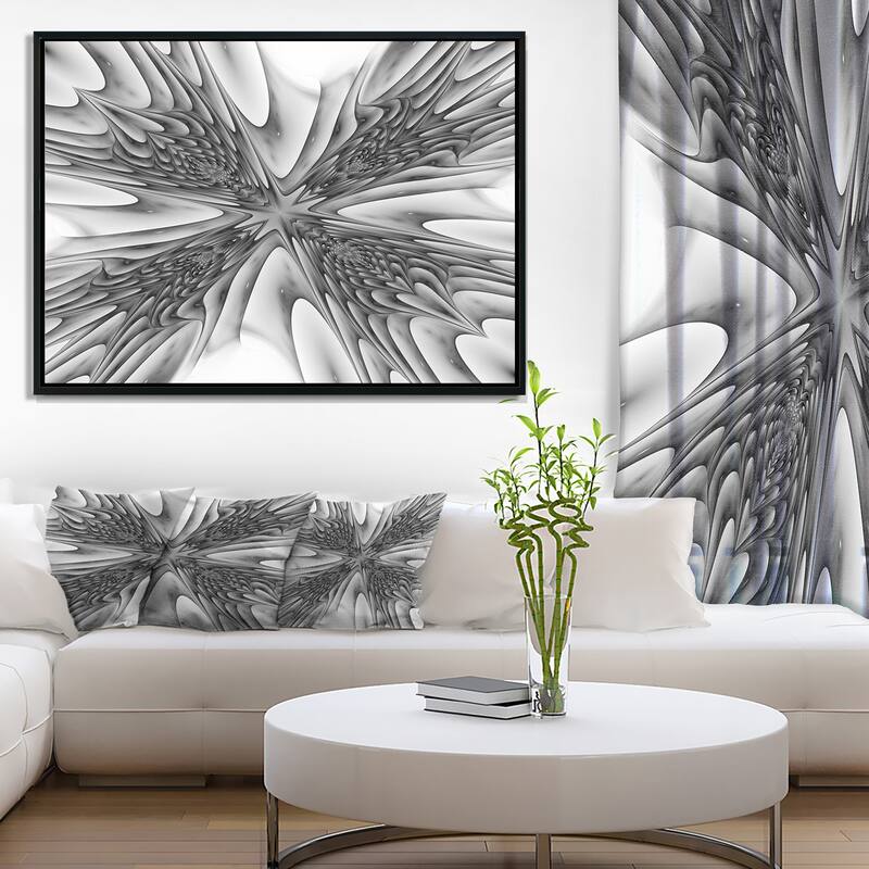 Designart "Fractal 3D Magical Depth" Abstract Framed Canvas Art Print
