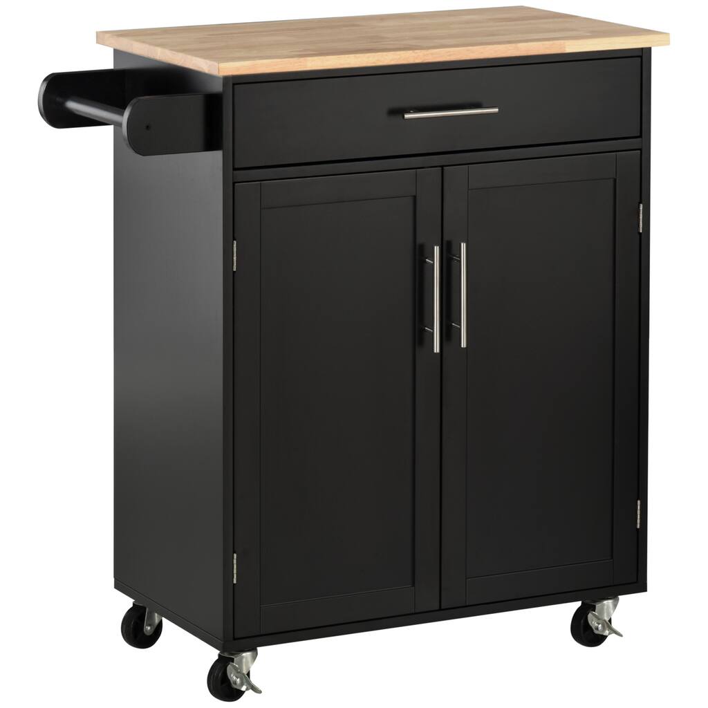 Kitchen Island Cart Rolling Trolley Cart With Drawer(no include stool)