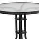 preview thumbnail 6 of 12, 28'' Round Tempered Glass Metal Table with Rattan Edging