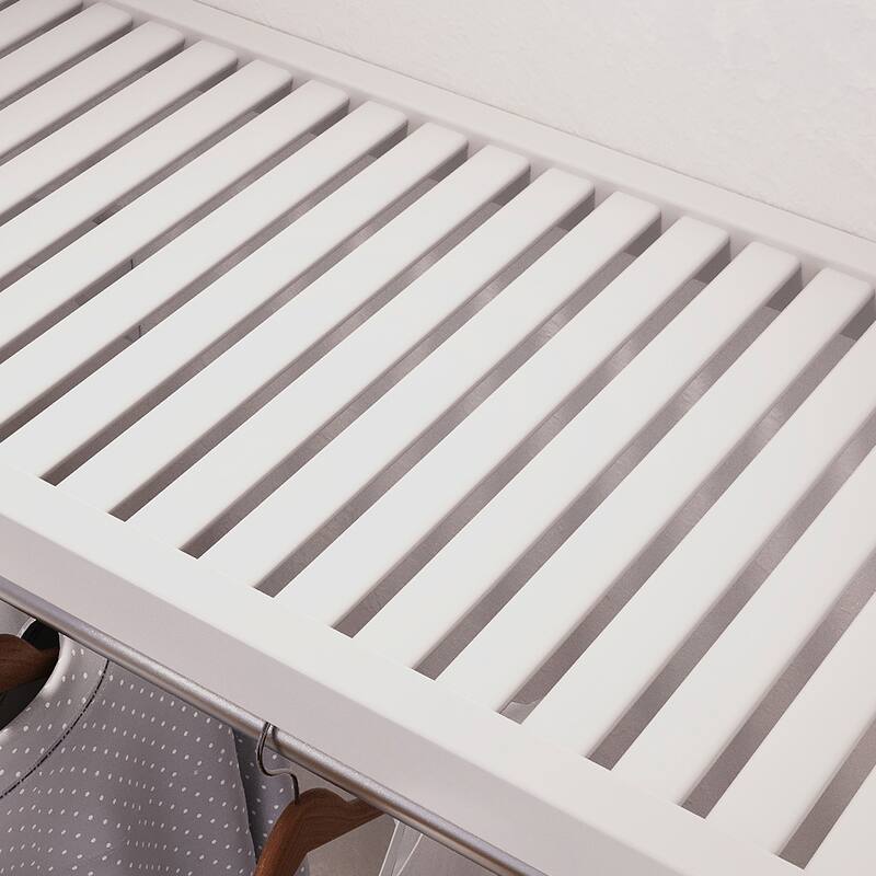 John Louis Home Solid Wood Reach-In Closet System with 6-Drawers and Doors White