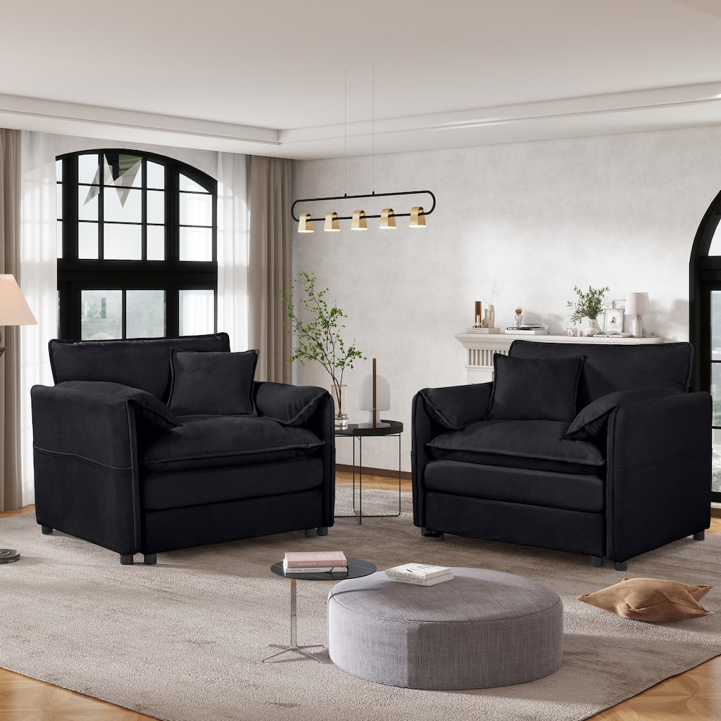Modern Accent Chair Single Sofa Chair Set of 2