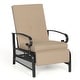 preview thumbnail 39 of 51, Outdoor Cushioned Chaise Lounge Adjustable Patio Reclining Lounge Chair, Recliner Lounge Chair & Bistro Table Set