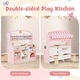 preview thumbnail 5 of 9, Costway 2 in 1 Kids Play Kitchen & Restaurant Double-Sided Pretend - See Details