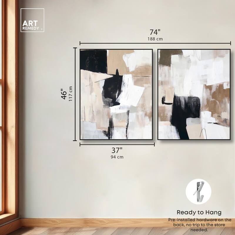 Endless Contrast Canvas Set of 2 by Art Remedy