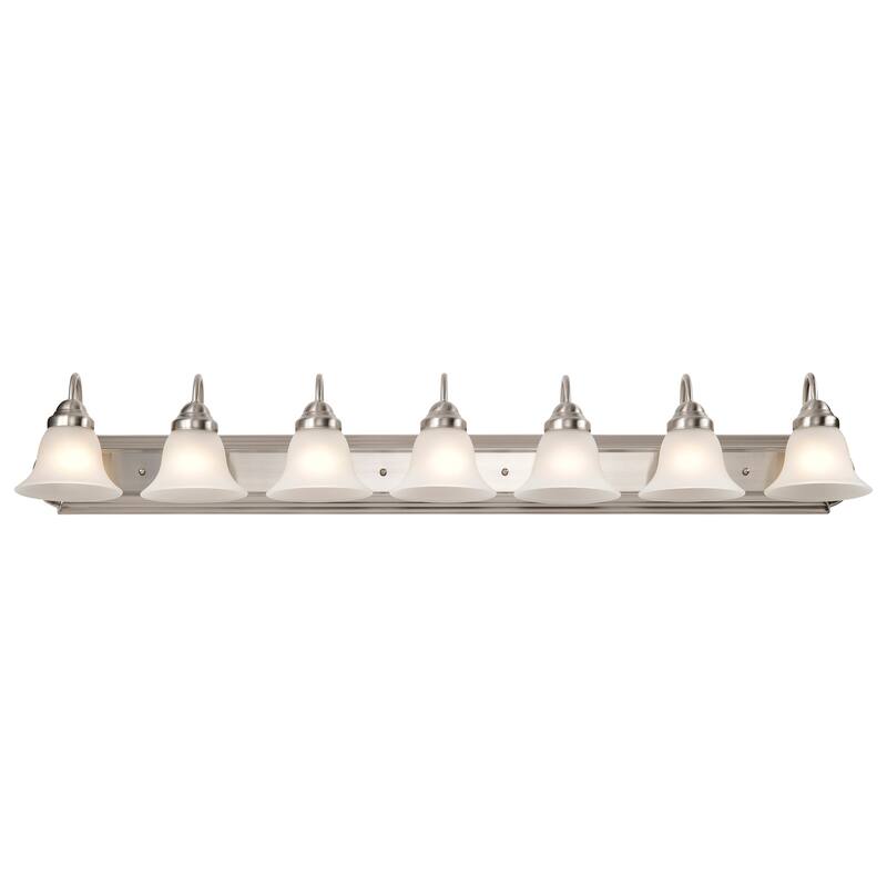 Ballerina 7 Light 48 In. Vanity with Frosted White Glass