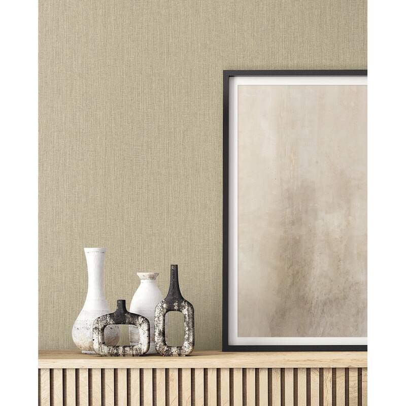 Seabrook Designs Natural Tether Embossed Vinyl Unpasted Wallpaper