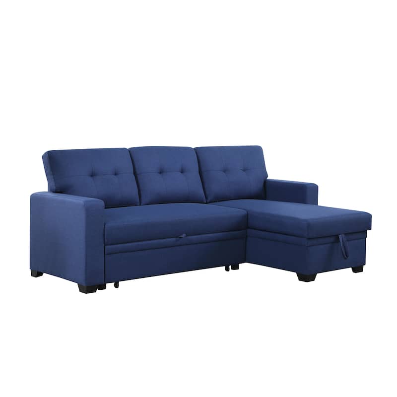 Upholstered Pull out Sectional Sofa with Chaise