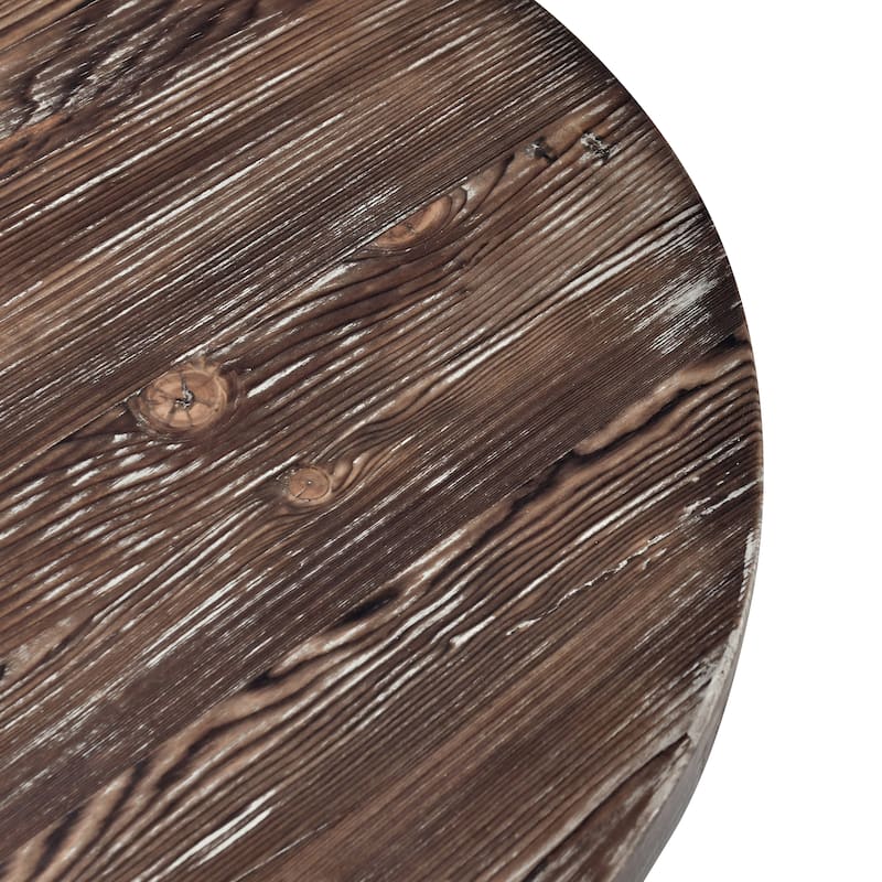 Carolina Reclaimed Wood Round End Table by Kosas Home
