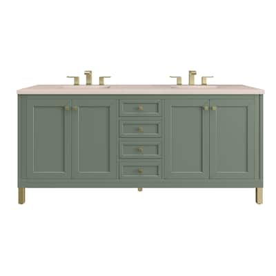 James Martin Vanities Chicago 72" Double Vanity, Smokey Celadon
