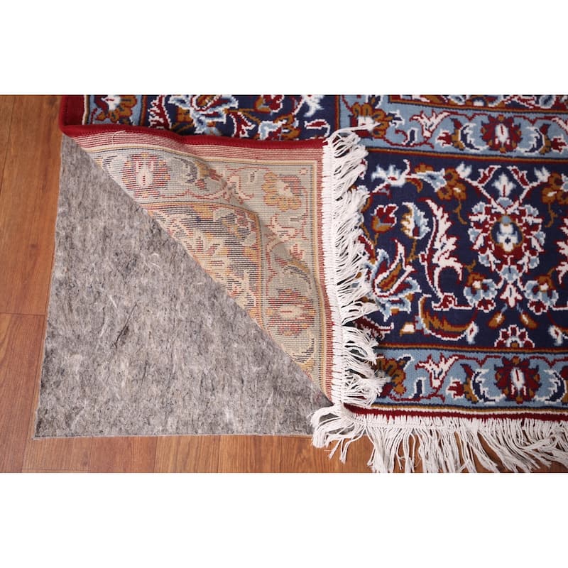 Traditional Red Kashan Turkish Rug Machine Made Dining Room Carpet - 9'7" x 12'10"
