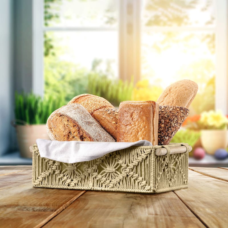 Sorbus Storage Wicker Baskets -Set of 2 - 12 x 8 x 4 in