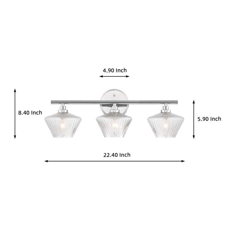 Acroma Bathroom Steel Dimmable Vanity Light
