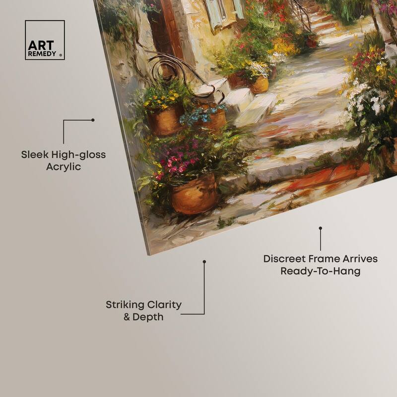 Mediterranean Charm II Acrylic by Art Remedy, Ready to Hang