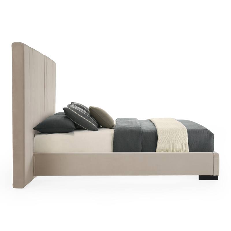 Penrose Modern Beige Fabric Bed