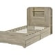 preview thumbnail 15 of 27, Platform Bed Frame with Drawers and Light Strip