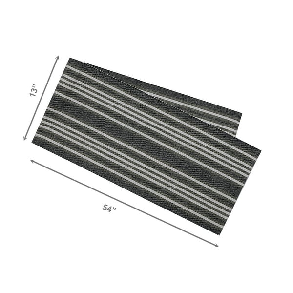 Green Ribbed Table Runner Chambray Ribbed Table Runner Green Ombre - Set of 2 - Bed Bath & Beyond ...