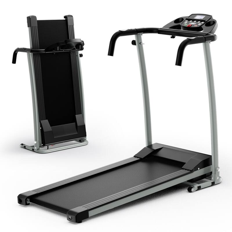 Costway 2 HP Up to 7.5MPH Folding Treadmill Motorized Running Machine - 49" x 23.5" x 38.5" (L x W x H) - Black