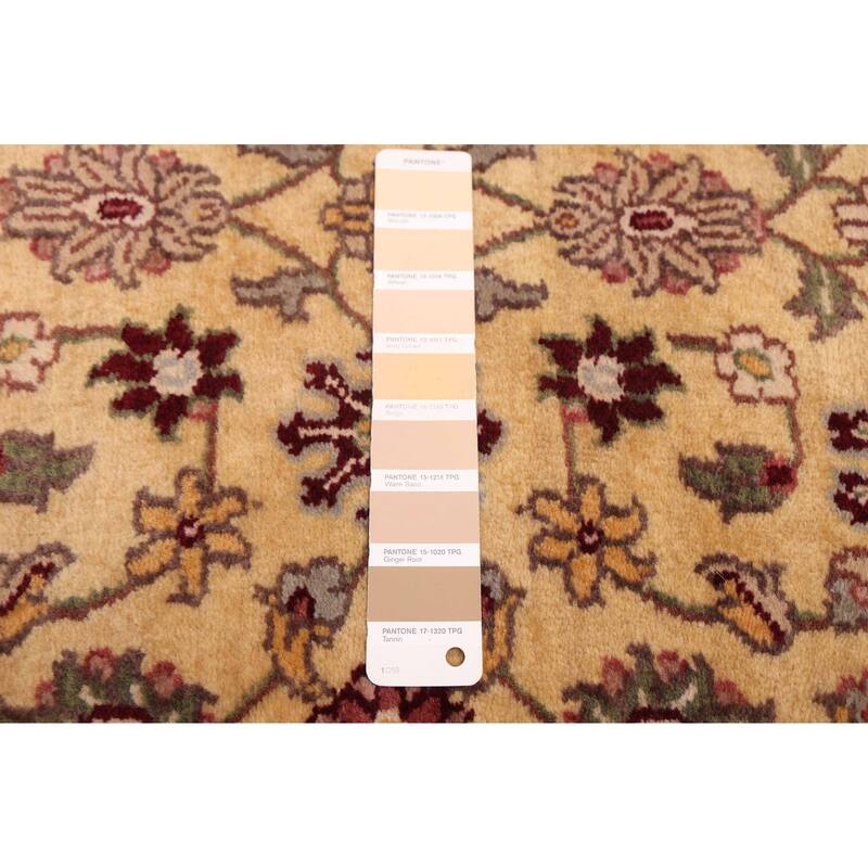 ECARPETGALLERY Hand-knotted Finest Agra Jaipur Light Yellow Wool Rug - 2'6 x 8'2