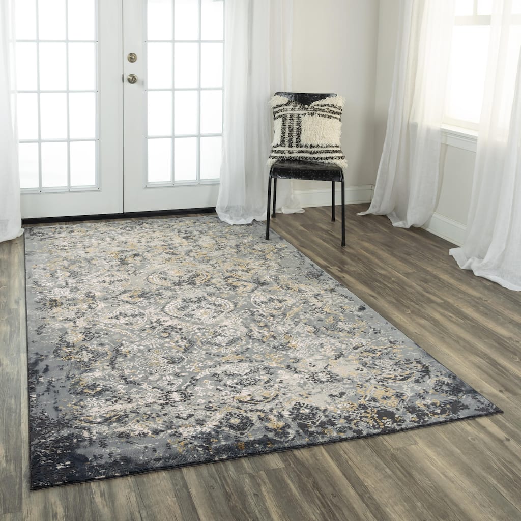 Alora Decor Spring Grey and Beige Abstract Rug