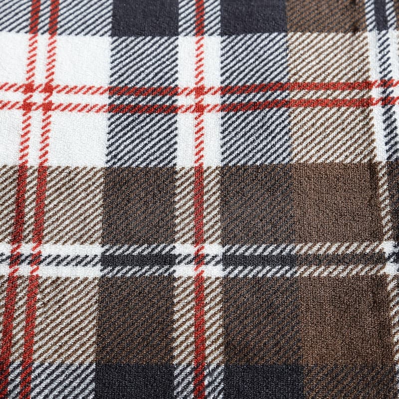 Eddie Bauer Printed Ultra Soft Plush/Mingled Sherpa Throw Blanket