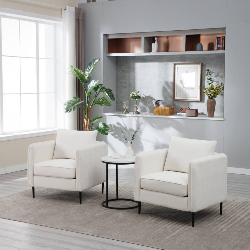 Accent Chair for Living Room, =Comfy Single Sofa Chair Mid-Century Modern Armchair