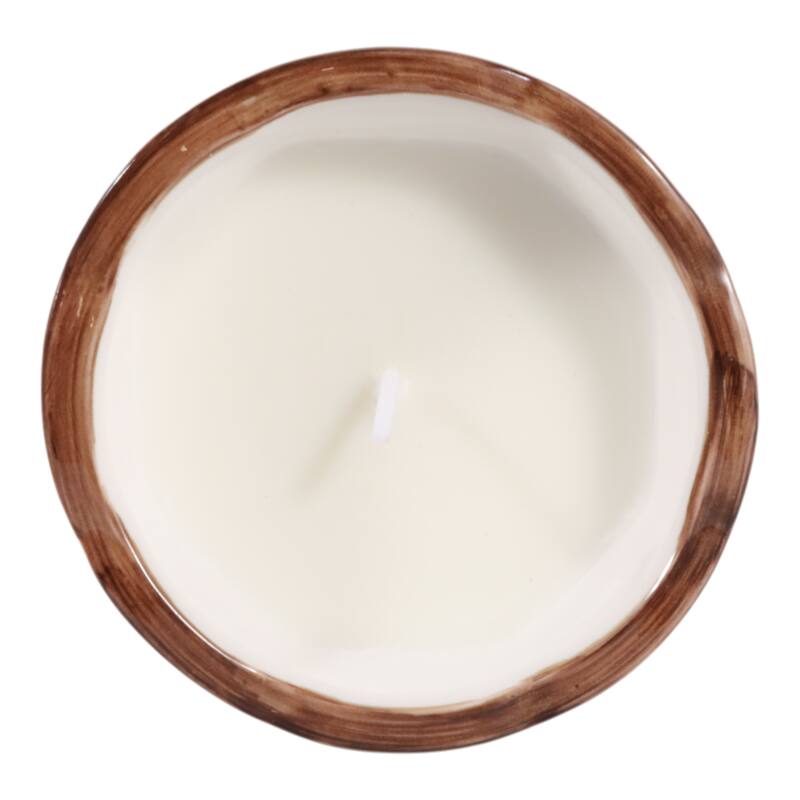 Modern Chinoiserie Ceramic Candle - Plumeria Scented - 4.0"