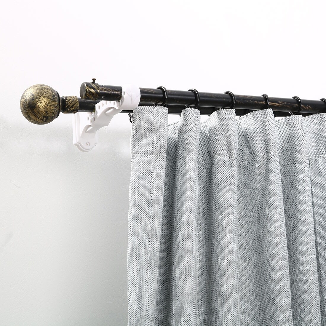 Shop Office Room Pvc Drapery Curtain Rod Holder Hanging Hook Wall