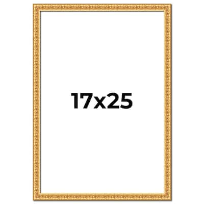 17x25 Frame Gold Real Wood Picture Frame Width 1 inches | Interior