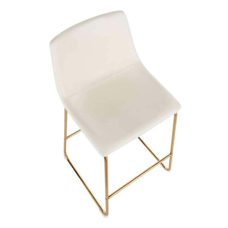 Landon Gold Stool (26"). Set of 2 - 35"Hx18"Wx22"D
