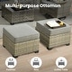 preview thumbnail 29 of 62, XIZZI 8-Piece Patio Wicker Furniture Conversation Set with Coffee Table