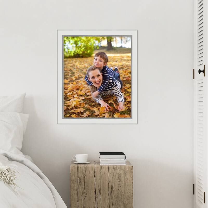 Eva Black Silver Narrow Framed Picture Frame, Photo Frame