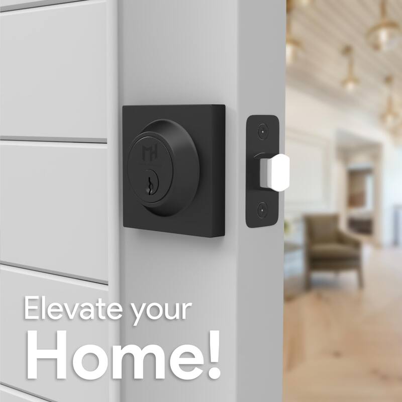 Mega Handles ROBELL Square Single Cylinder Keyed Deadbolt