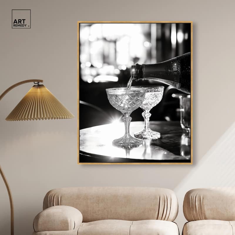 Sparkling in Monochrome I Canvas by Art Remedy
