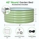 preview thumbnail 3 of 14, Aoodor 17'' Tall Aluzinc Metal Raised Garden Bed 42'' Round - Outdoor Open-Ended Base Garden Planter Box - N/A
