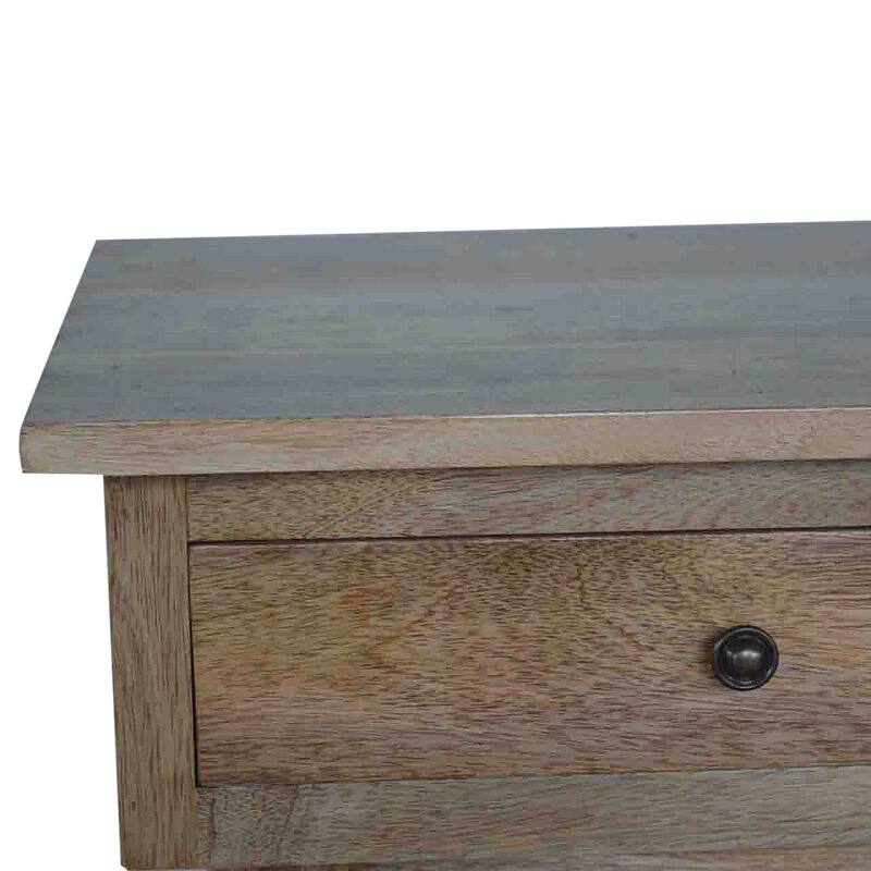 Mid-Century Modern Wood Hallway 2 Drawer Console Table With Strong Legs