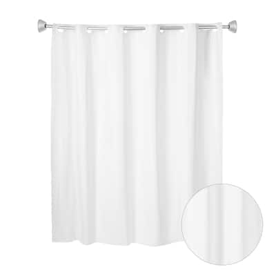 Whitmor No Hook Split Ring Shower Curtain, 71" x 74"