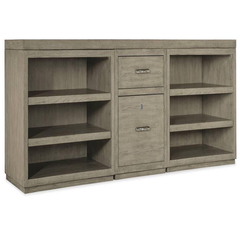 Linville Falls 96" Credenza with File and Two Open Desk Cabinets Credenza - 96"W x 30"H x 24"D