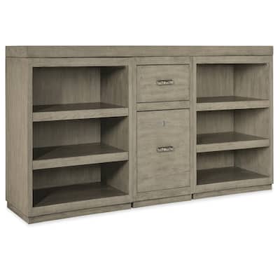 Linville Falls 96" Credenza with File and Two Open Desk Cabinets Credenza - 96"W x 30"H x 24"D